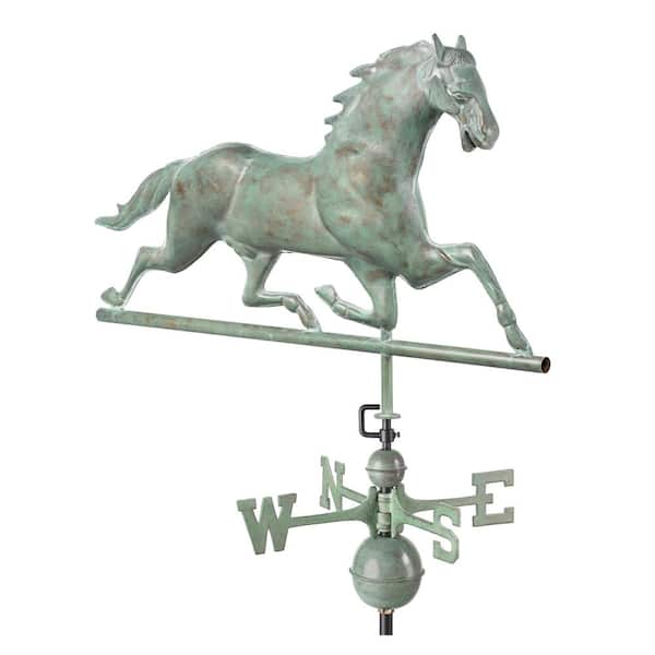 Good Directions Horse Weathervane - Blue Verde Copper