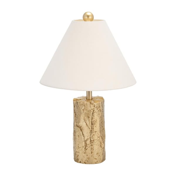 Liv & Skye 26 in. Gold Resin Modern Textured Table Lamp