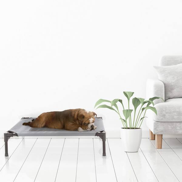 Petmaker Medium Gray Elevated Pet Bed HW3210134 - The Home Depot