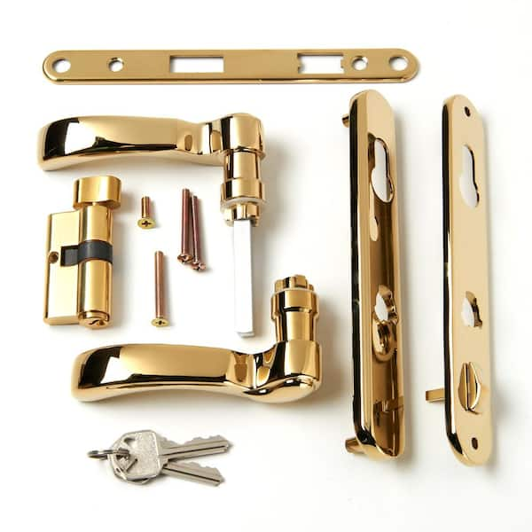 Brass Door Handle Set