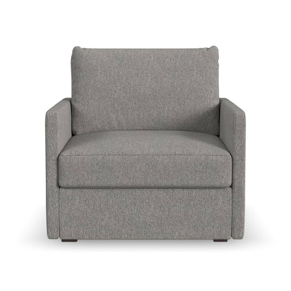 FLEXSTEEL Flex Pebble Gray Polyester Performance Fabric Upholstered Arm Chair, Pebble Dark Gray -  902210N31302