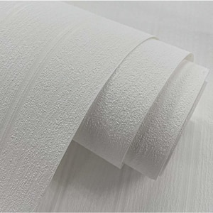 57.5 sq. ft. Off-White Faux Beadboard Paintable Paper Unpasted Wallpaper Roll