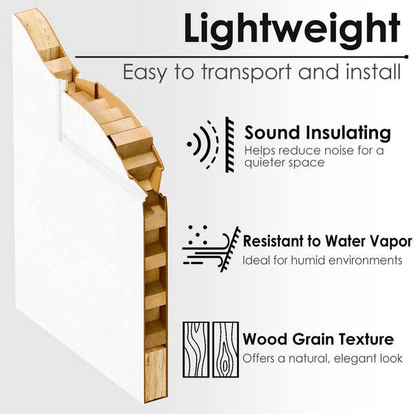 TENONER 60 in. x 80 in. (Double 30 in.) 6-Panel MDF Wood, White