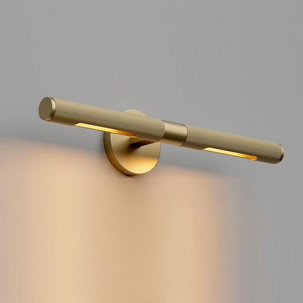 24 in. 1-Light Gold Wall Sconce, Picture Lights for Wall, Modern Wall Light for Living Room, Bathroom, Bedroom