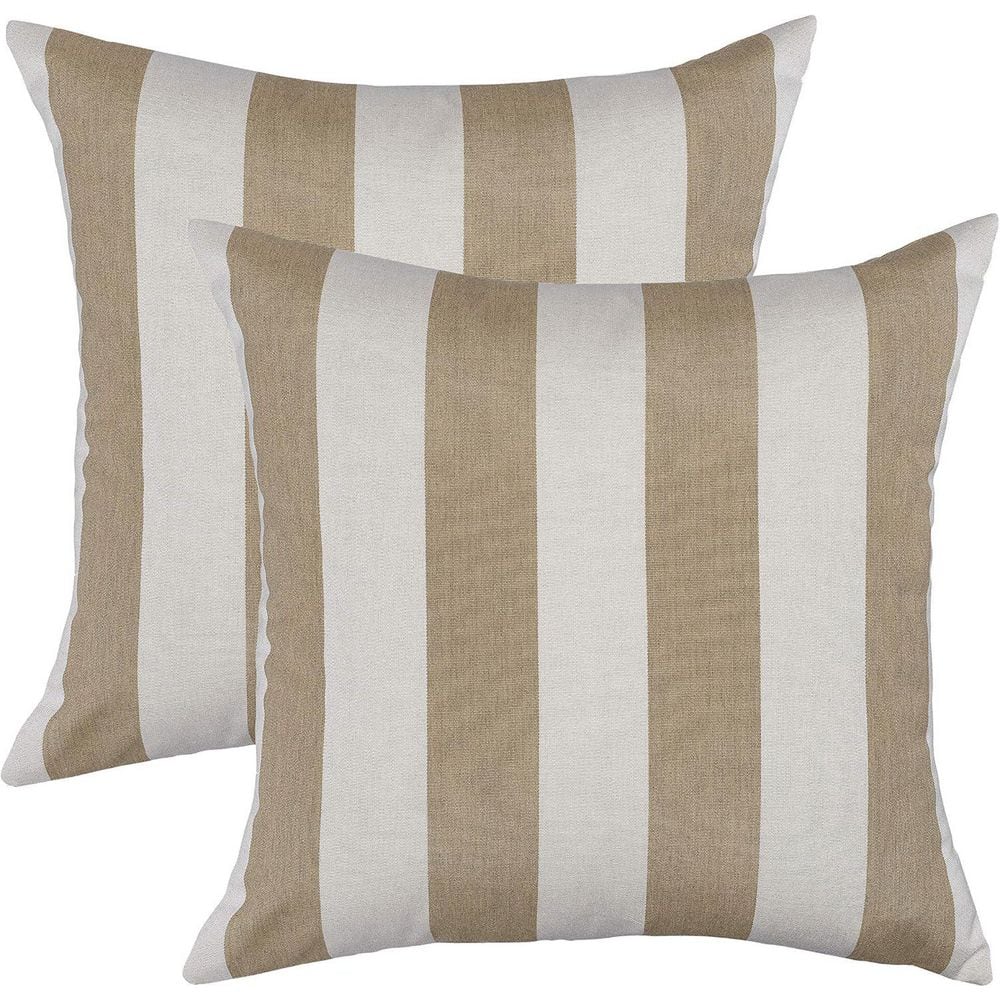 "Sunbrella Maxim Heather Filled 20""x 20"" Beige Outdoor Throw Pillow (Set of 2)" price history on PriceWatchPro