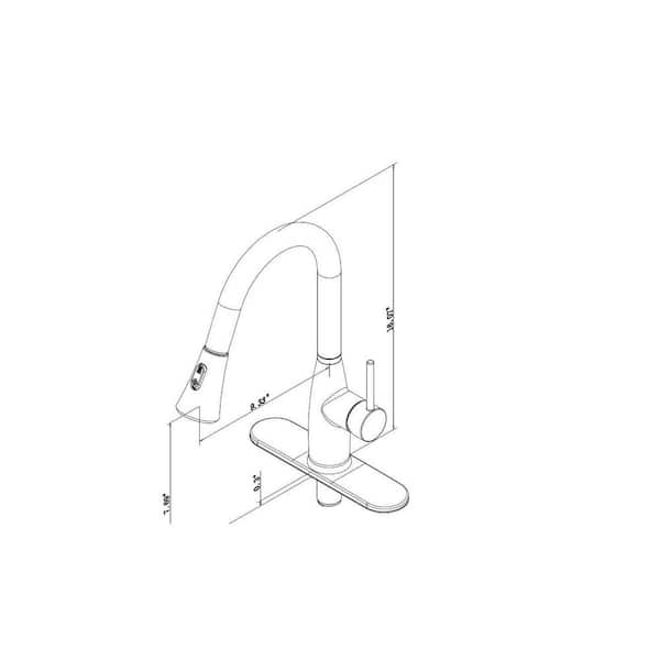 Cartway Single-Handle Pull-Down Sprayer Kitchen Faucet in Brushed Nickel (2-Pack)