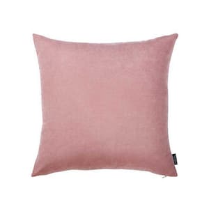 Josephine Pink Solid Color 20 in. x 20 in. Throw Pillow Cover (Set of 2)