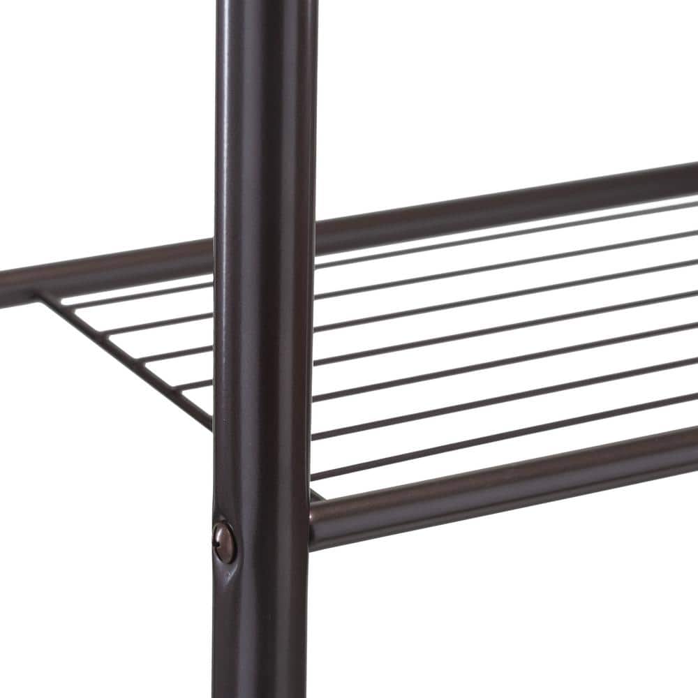 Bronze 4-Tier Metal Shower Organizer for Powder Room