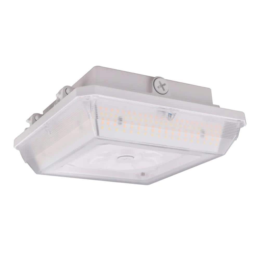 Everett 90- Watt Equivalent Integrated LED White Parking Garage Canopy Ligh