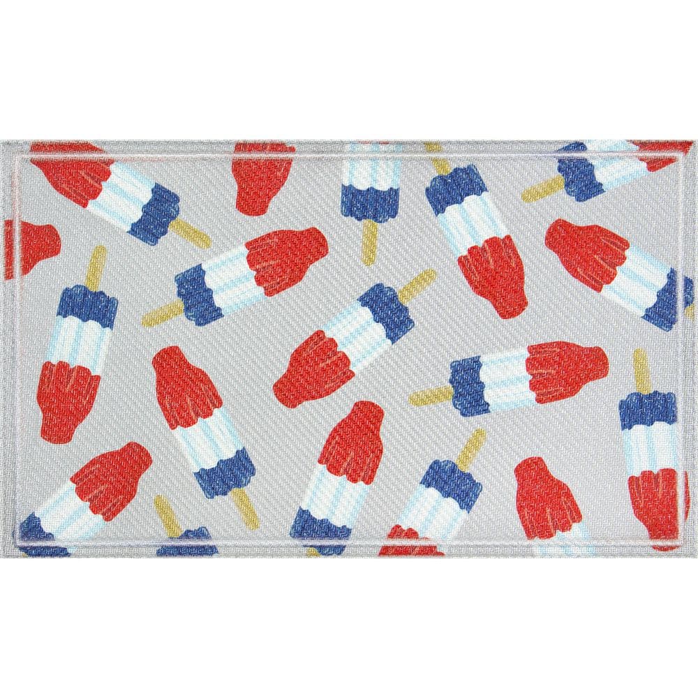Home Accents Holiday Bomb Pop 18 in. x 30 in. Indoor/Outdoor Mat