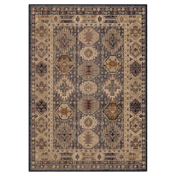 Home Decorators Collection Tristan Navy 10 ft. x 13 ft. Medallion Indoor Area Rug