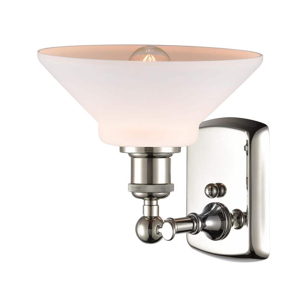 Orwell 1-Light Matte White Wall Sconce with White Glass Shade price history on PriceWatchPro