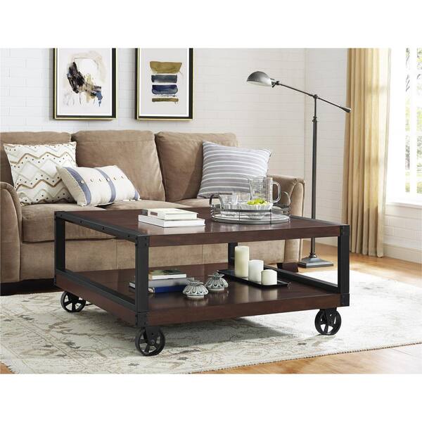 Altra Furniture Wade Mahogany Mobile Coffee Table