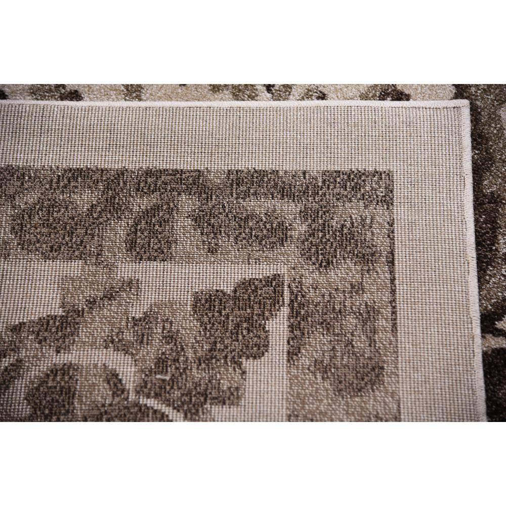 Beige and Brown Synthetic Stain-Resistant 10' x 13' Area Rug