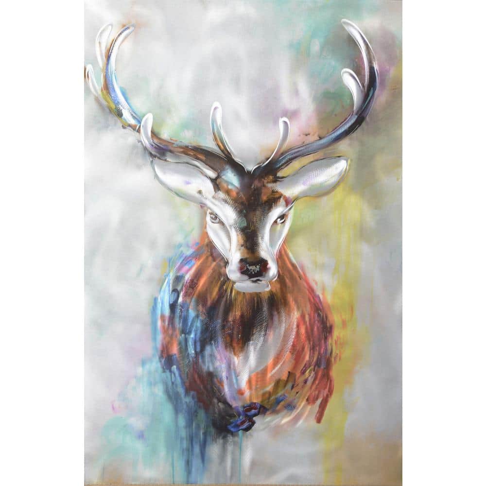 Peterson Artwares Metal Wall Art - Brown Stag PH2011 - The Home Depot