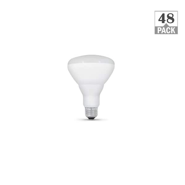 Feit Electric 65-Watt Equivalent BR30 Dimmable CEC Compliant 90 CRI CEC Title 20 E26 Flood LED Light Bulb Bright White 3000K (48-Pack)