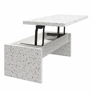 Winston 42 in. Terrazzo Rectangle MDF Coffee Table with Lift Top