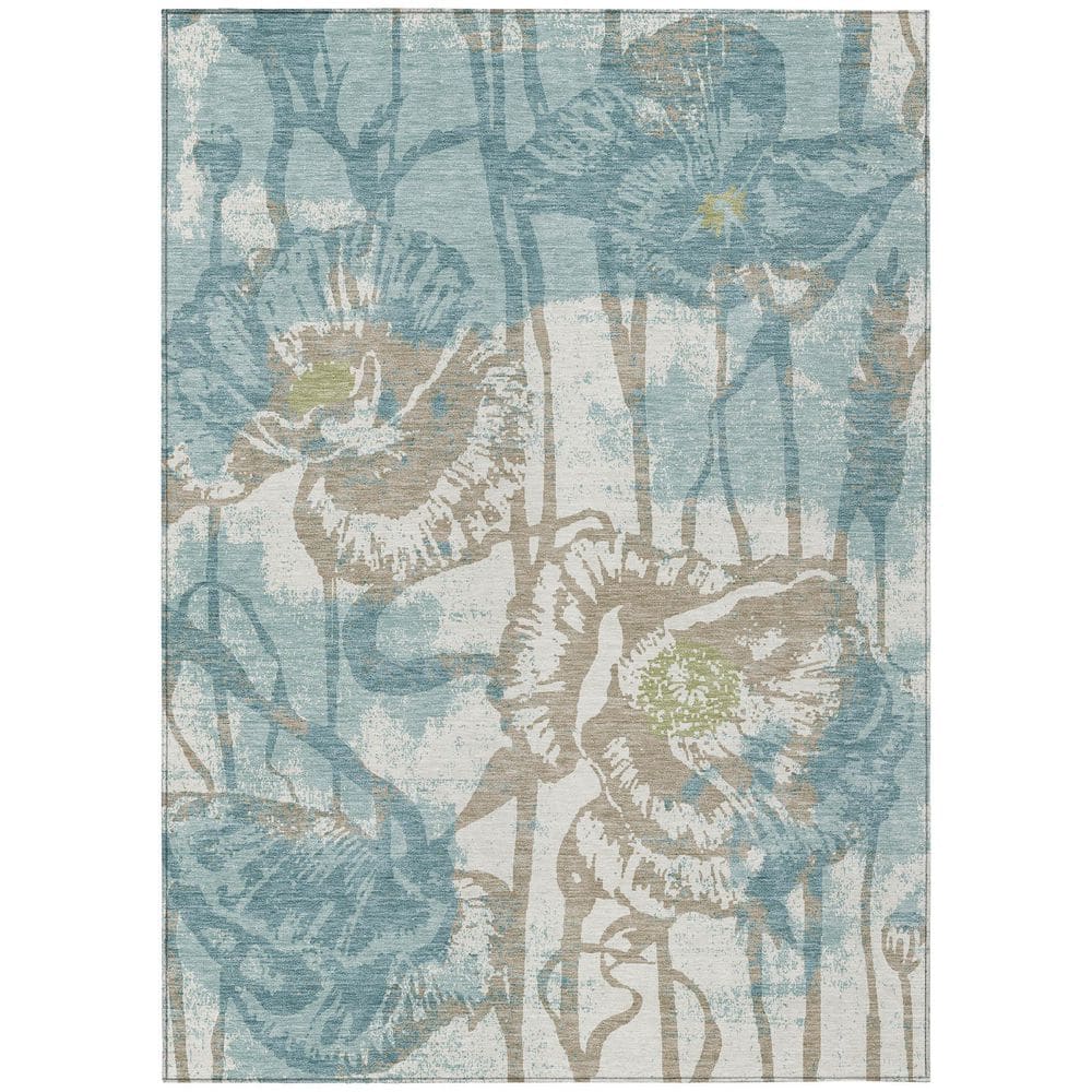 Chantille Machine Washable Indoor/Outdoor Abstract ACN2894 Teal 5 ft. x 7 ft. 6 in. Area Rug price history on PriceWatchPro