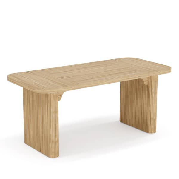 BYBLIGHT Moronia 62 in. Modern Rectangle Engineered Wood Executive Desk Simple Conference Meeting Table with Column Legs
