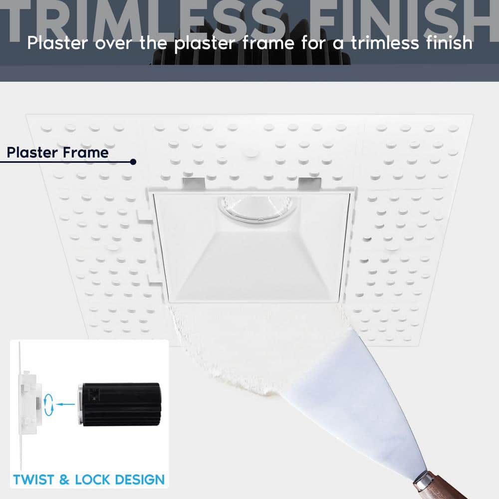 5.75'' White Aluminum LED Recessed Lighting Kit