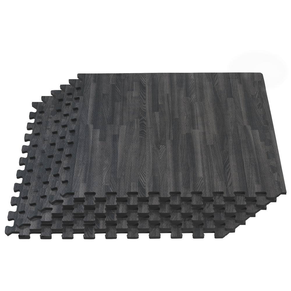 "Carbon Thick Printed Wood Grain 24 in. x 24 in. x 5/8"" Interlocking EVA Foam Flooring Gym Mat (25 Tiles), (100 sq. ft.)" price history on PriceWatchPro