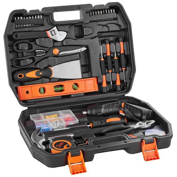 96-Piece Tool Kit, Hand Tools with Cordless Screwdriver, Storage Case, for Home Maintenance, DIY, 2025 Upgrade