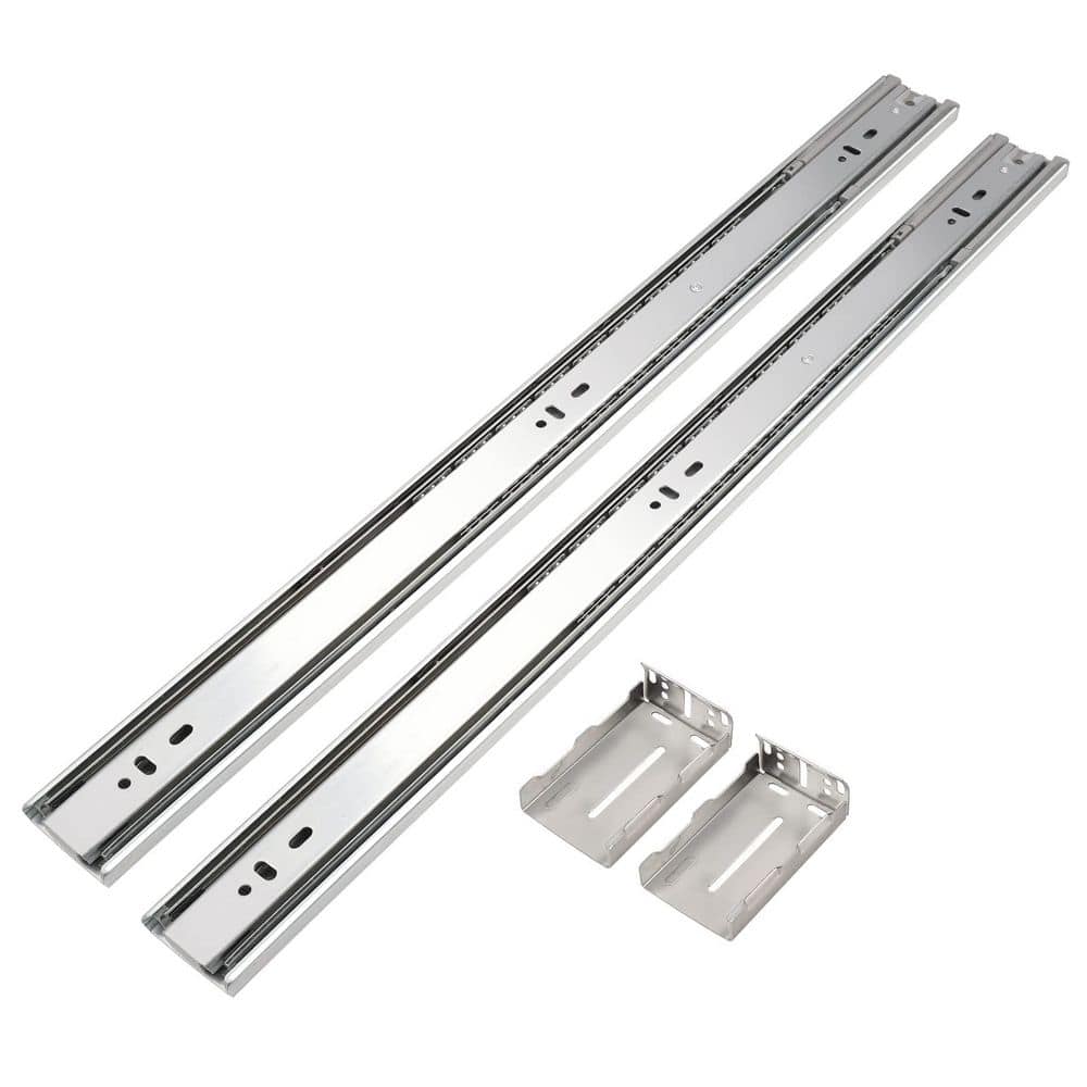 22 in. Zinc Plated Steel Side/Rear Mount Soft-Close Full Extension Heavy Duty Drawer Slides 10 Pairs price history on PriceWatchPro
