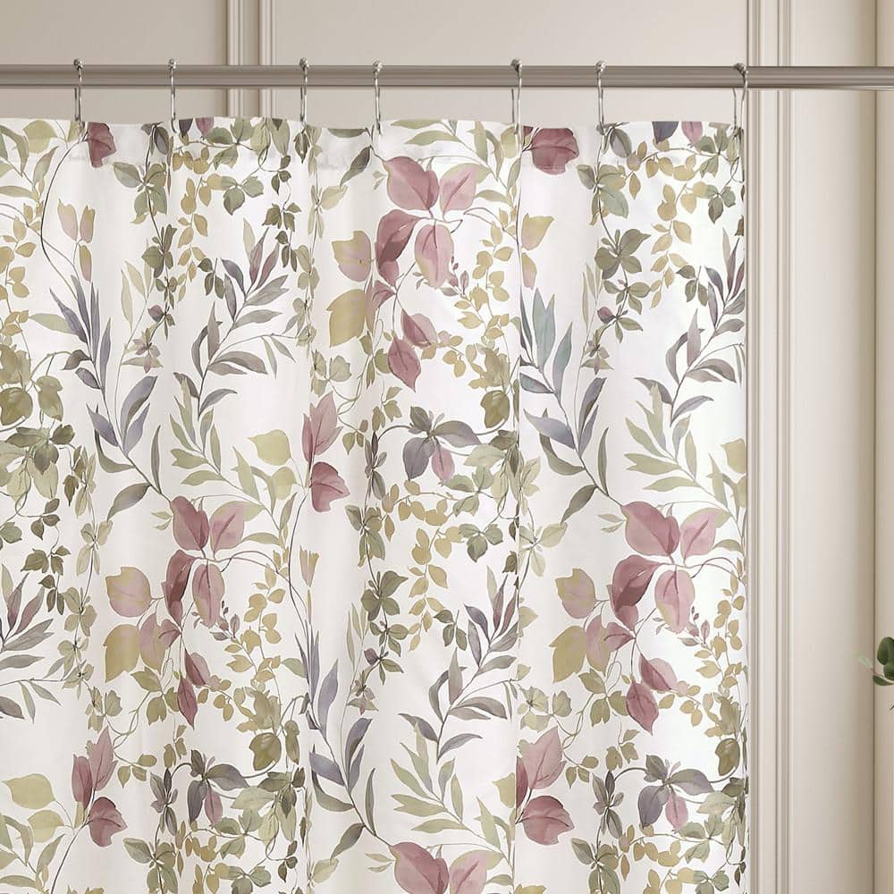Standard Rose Leaf Polyester Shower Curtain