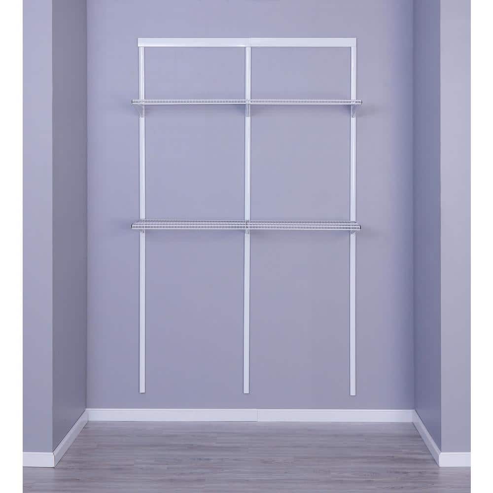 Everbilt Genevieve 4 ft. White Adjustable Closet Organizer Shoe Rack 90451  - The Home Depot