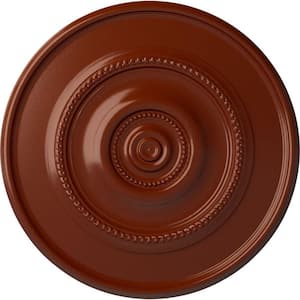 1-1/8 in. x 24-3/8 in. x 24-3/8 in. Polyurethane Traditional Reece Ceiling Medallion, Firebrick