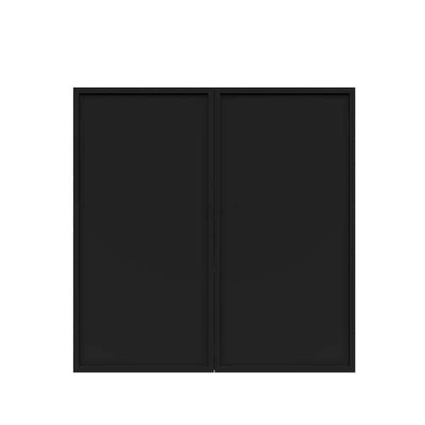 LIFEART CABINETRY Slim Shaker Assembled 33 in. W x 30 in. H x 12 in. D Wall Kitchen Cabinet in Black