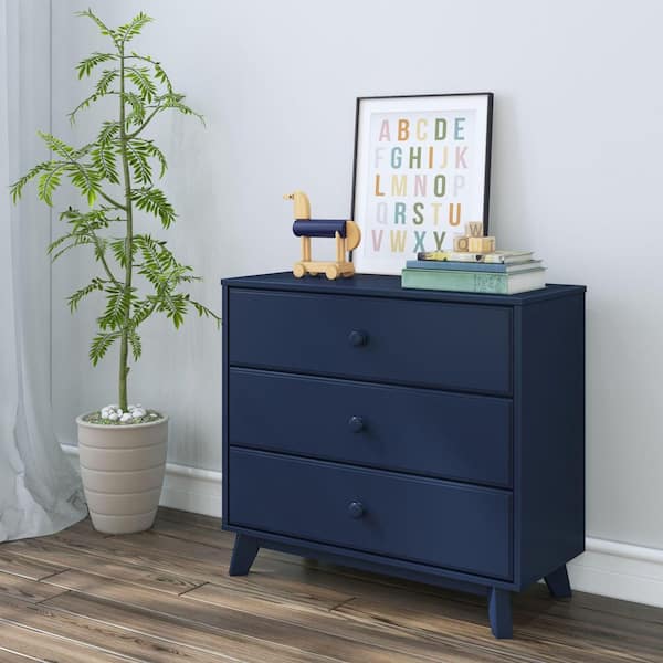 Blue 3 Drawer 37 in. Wide Dresser