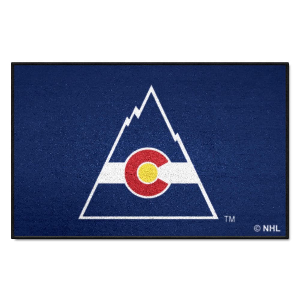 FANMATS NHL Retro Colorado Rockies Black 2 ft. Round Hockey Puck Area Rug  35470 - The Home Depot