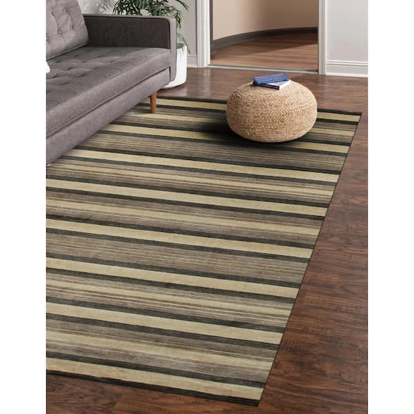 EORC Multicolored 5 ft. x 8 ft. Handmade Wool Lori Toni Area Rug