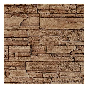 SAMPLE - 1-1/4 in. x 9 in. Sedona Urethane Cascade Stacked Stone, StoneWall Faux Stone Siding Panel Moulding
