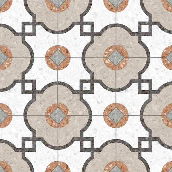 Merola Tile Riviera Octagon Grimaud Multicolor with Taco Verde 8 in. x 8 in. Porcelain Floor and Wall Tile (11.25 sq. ft. /Case)