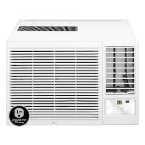 23,000 BTU 230V Window Air Conditioner Cools 1400 Sq. Ft. with Heater and Remotein White