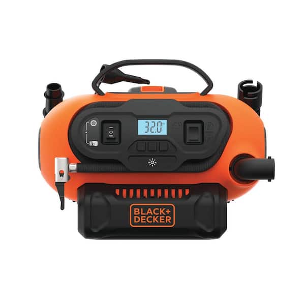 BLACK+DECKER BDINF20C 20V Lithium Cordless Multi-Purpose Inflator (Tool  Only) with BLACK+DECKER LDX120PK 20V MAX Cordless Drill and Battery Power
