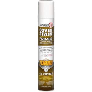 Cover Stain 26 oz. Turbo White Oil-Based Interior/Exterior Primer and Sealer Spray
