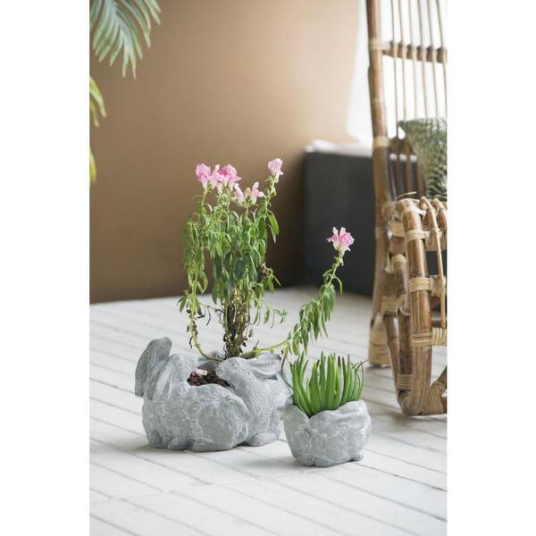 A & B Home 10 Gray Concrete Novelty Indoor Floor Planters with  Indoor/Outdoor SA60100-DS - The Home Depot