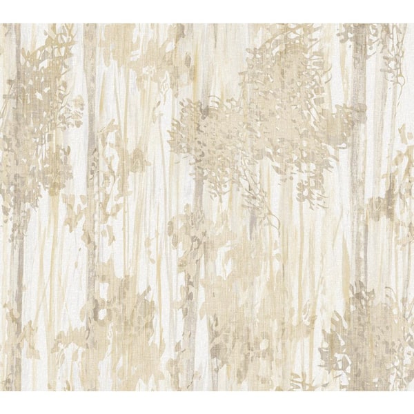 Beige Aspen Grove Sand Non-Pasted Non-Woven Matte Wallpaper