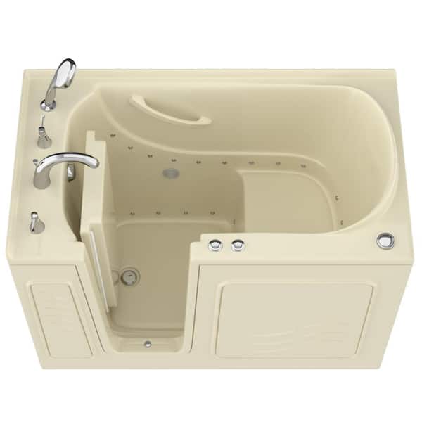 Universal Tubs HD Series 30 in. x 53 in. Left Drain Quick Fill Walk-In Air Tub in Biscuit