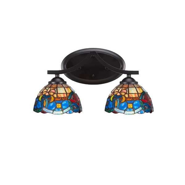 Unbranded Cleveland 16 in. 2-Light Matte Black Vanity Light