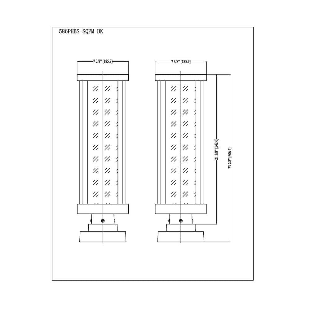 Glenwood Black Aluminum and Glass Outdoor Lantern