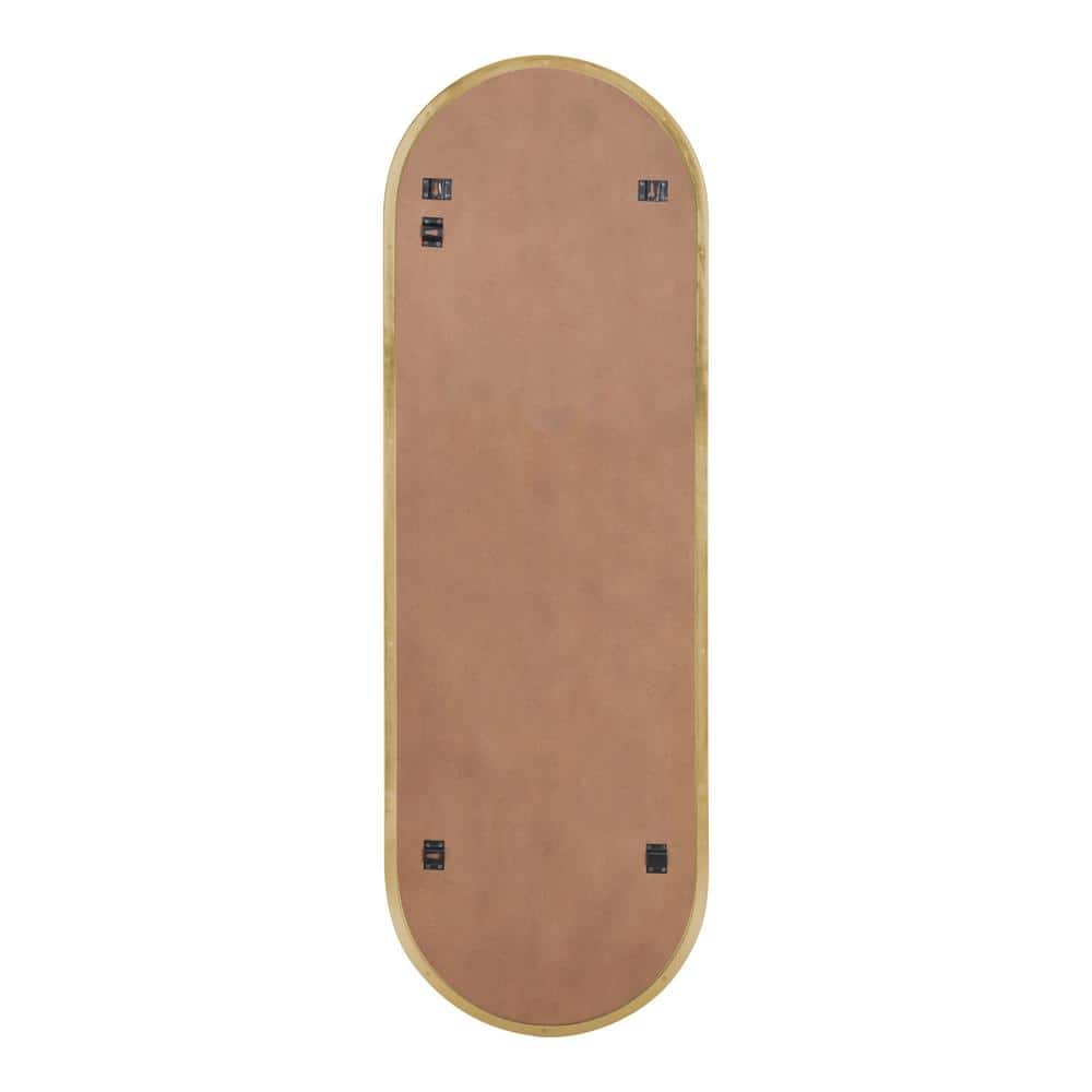 Gold Full-Length Oval Capsule Wall Mirror