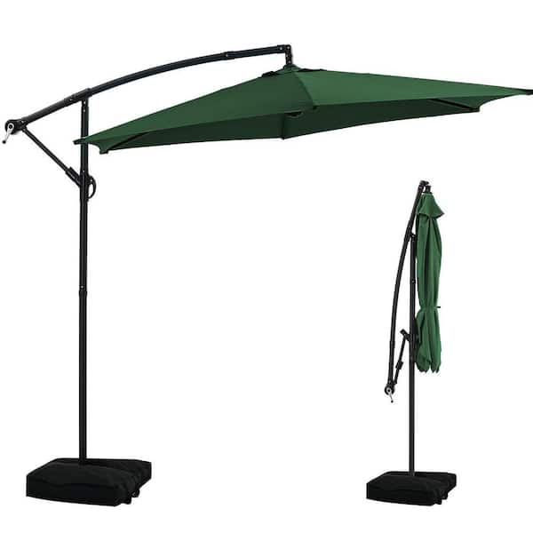 green 10 patio umbrella Garvee 10' Solar with 40 LED Lights, Outdoor Market Umbrella with Auto-Tilt Crank & Weather-Resistant Canopy, Turquoise Create a cool and comfortable spot to entertain guests under an attractive piece of outdoor decor that also provides quality sun protection with this 10 Offset Patio Umbrella Pure Garden 10 ft. Aluminum