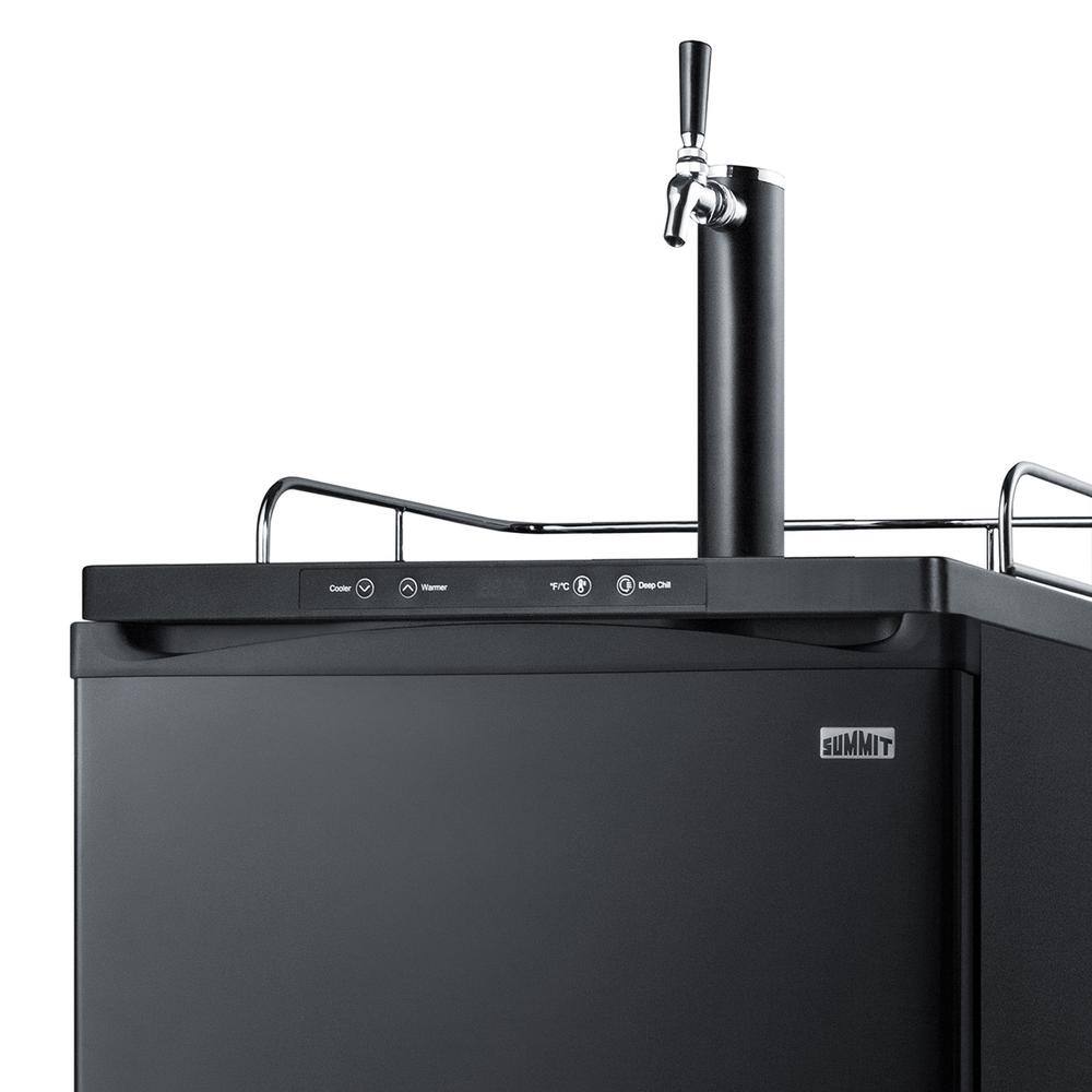 Summit 24-Inch Black Stainless Steel Single Tap Kegerator