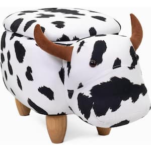 Black-White Cow Ottoman