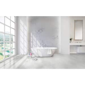 Metallic White 12 in. x 24 in. Matte Ceramic Floor and Wall Tile (19.38 sq. ft./Case)