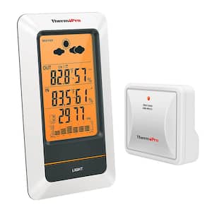 TP67A Waterproof Indoor Outdoor Weather Station with LCD Humidity, Temperature and Barometric Pressure monitor 200ft/60m